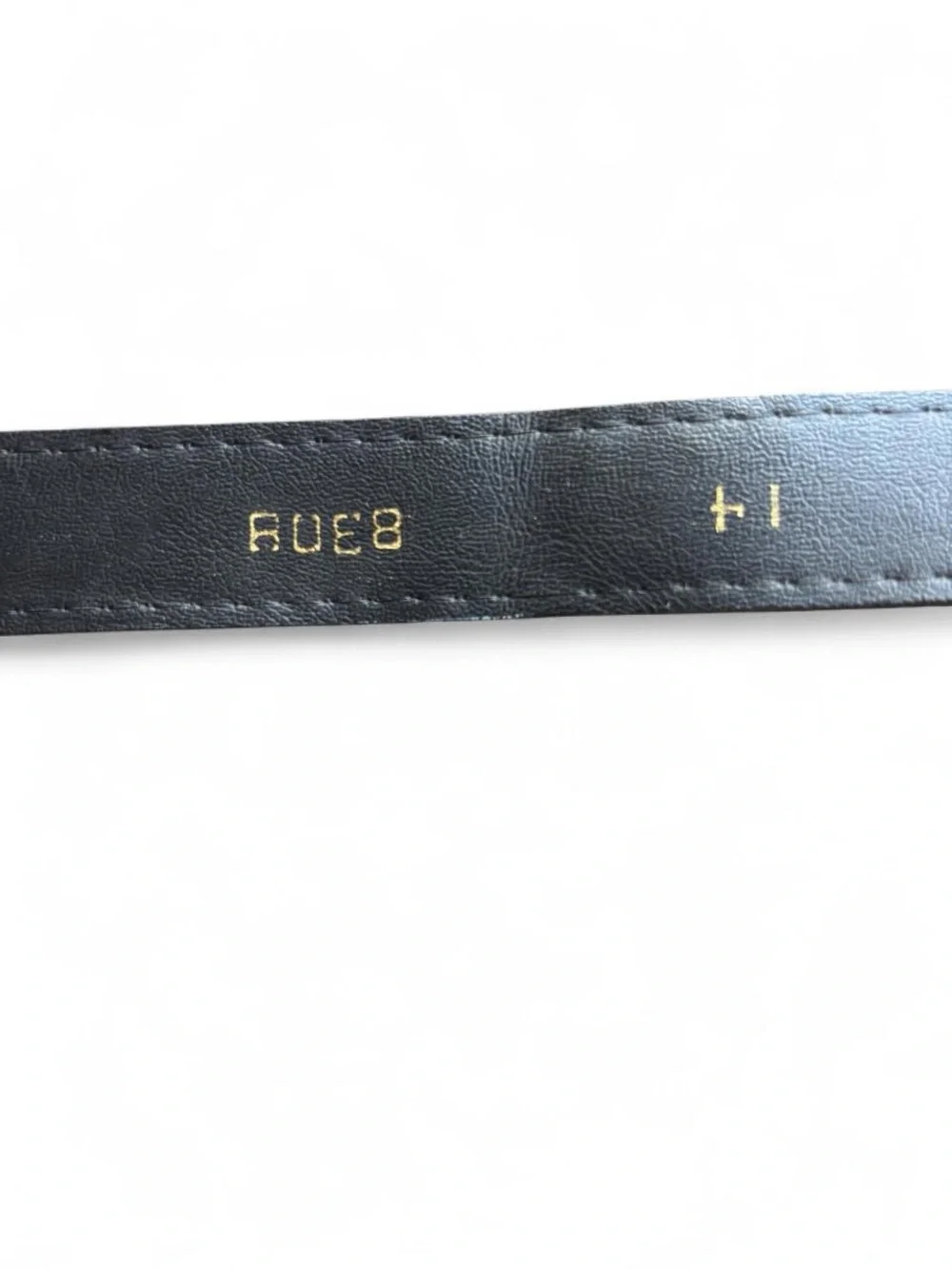 ✨Black leather belt with gold buckle✨
